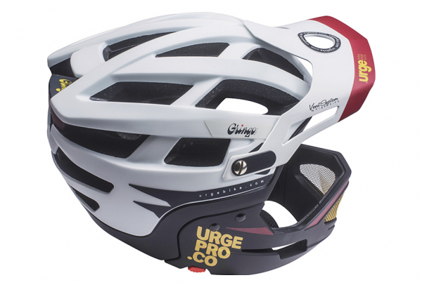 Casco Con Mentonera Extraíble URGE Gringo De La Sierra Blanco / Negro 5 Casco Con Mentonera Extraíble URGE Gringo De La Sierra Blanco / Negro - Imagen 3