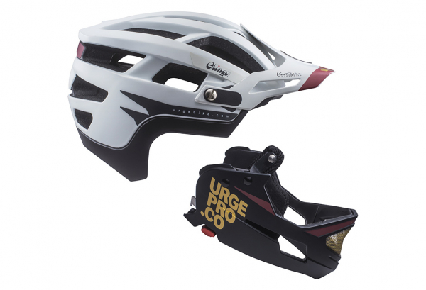 Casco Con Mentonera Extraíble URGE Gringo De La Sierra Blanco / Negro 4 Casco Con Mentonera Extraíble URGE Gringo De La Sierra Blanco / Negro - Imagen 2