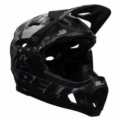 Casco Con Mentonera Extraible Bell Super DH Mips Negro / Gris Camuflaje 2021