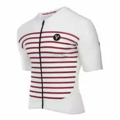 Maillot Mangas Cortas LeBram Ventoux Burdeos Blanco Slim Fit