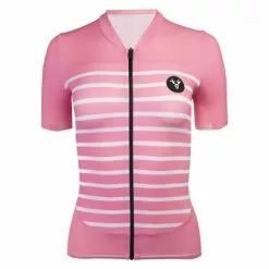 Jersey De Manga Corta LeBram Ventoux Salmon Para Mujer Corte Ajustado -Cascos barato 17308125f7135032585e8.21813077