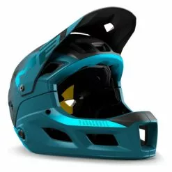 Casco Integral Met Parachute MCR Mips Con Mentonera Extraíble Matte Petrol Blue 2021