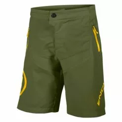 Pantalones Cortos Para Niños Endura MT500JR Con Calzoncillos Verdes