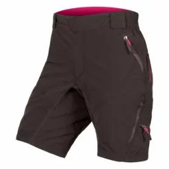 Pantalones Cortos Deportivos Endura Hummvee II Para Mujer Con Forro Negro
